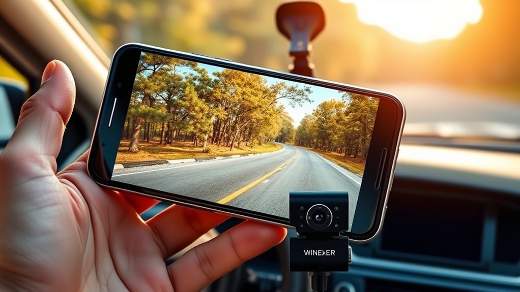 connect dash cam smartphone