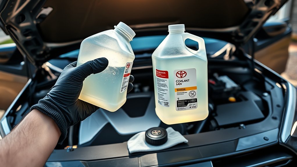 coolant addition instructions provided