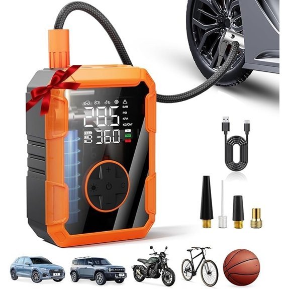 Portable Cordless 150 PSI Tire Inflator with Gauge