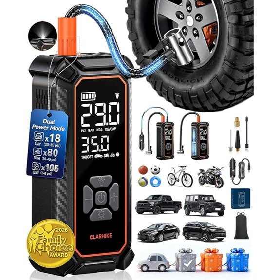 OlarHike Cordless Tire Inflator 150PSI with LED Gauge