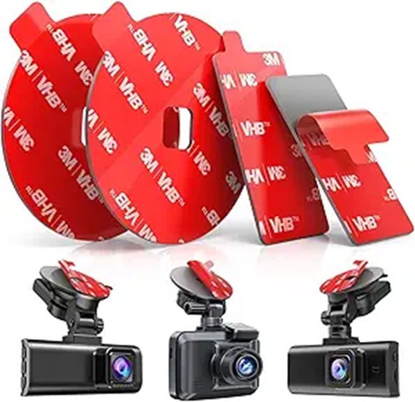 4Pcs Adhesive Sticky Pads for Dash Cam Mounts