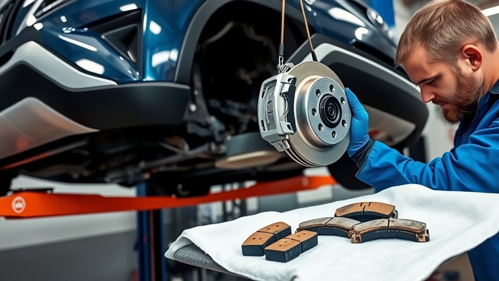 detach caliper replace pads