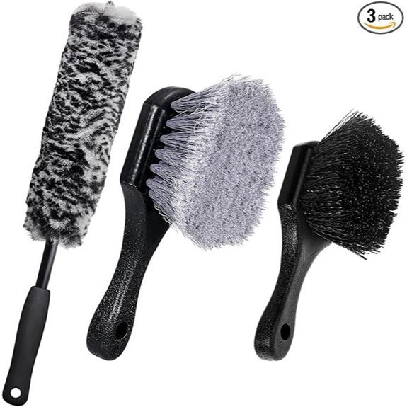 Car Wheel & Tire Brush Set for Detailing
