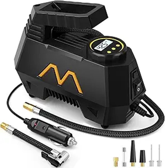 Portable Tire Inflator Air Compressor with Digital Gauge