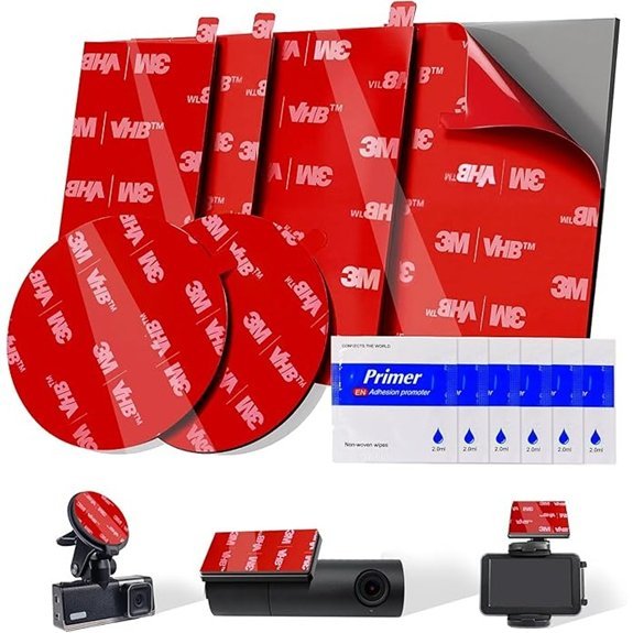 Dash Cam Double-Sided Adhesive Pads (6-Pack)
