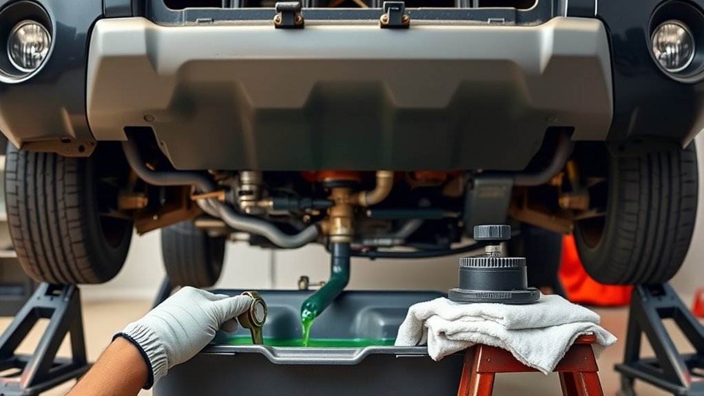 drain old coolant properly
