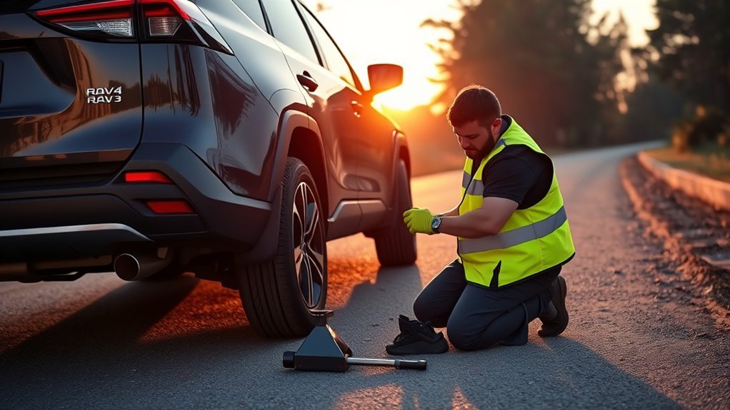 driving safely on spare tire