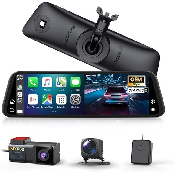 AUTO-VOX T11 9.35 Dual 2K Mirror Dash Cam