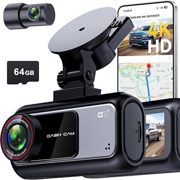 Truck Dash Cam Dual Camera 4K Front 2K Rear