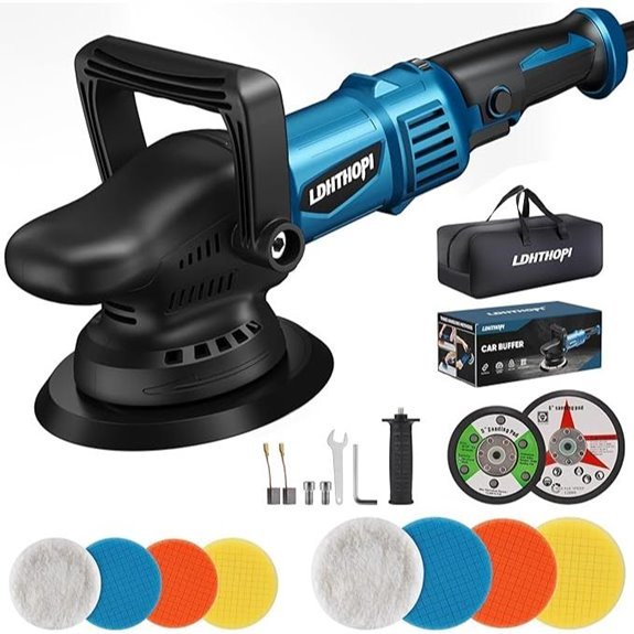LDHTHOPI Dual Action Polisher with 8 Pads