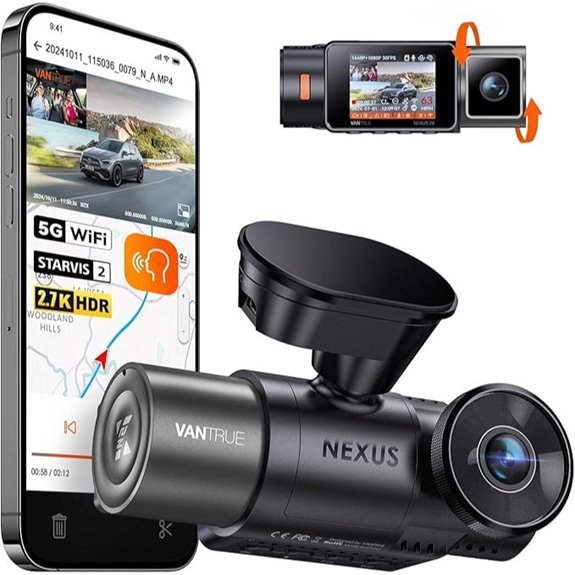 Vantrue N2X 2.7K Dual Dash Cam with Night Vision
