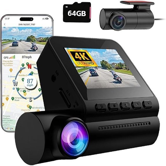 Dash Cam Front and Rear with Night Vision
