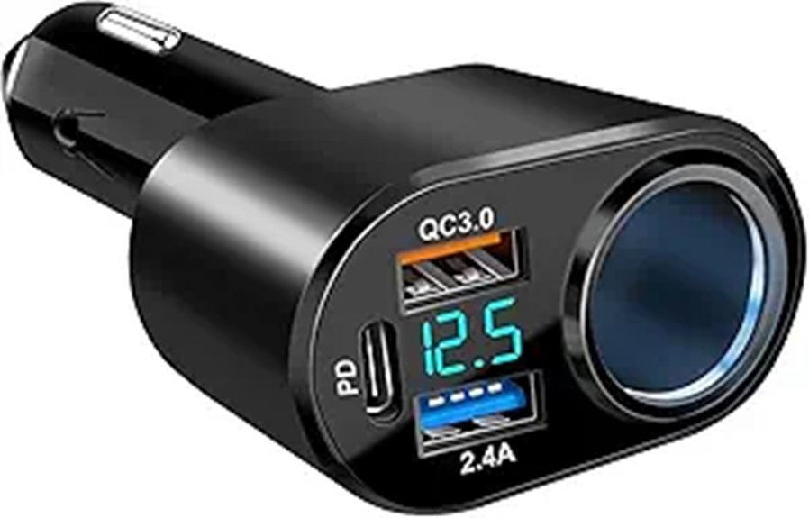 USB-C Car Charger with Dual Fast Charging