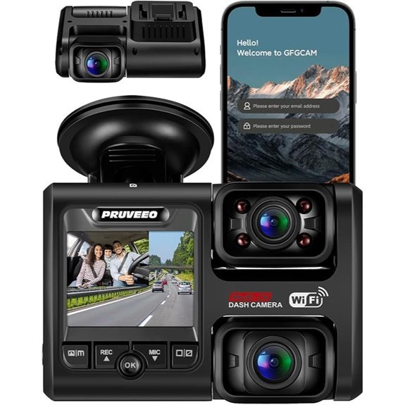 PRUVEEO 1080P Dual FHD Dash Cam for Cars