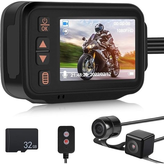 CAMECHO Front and Rear Dual Dash Camera