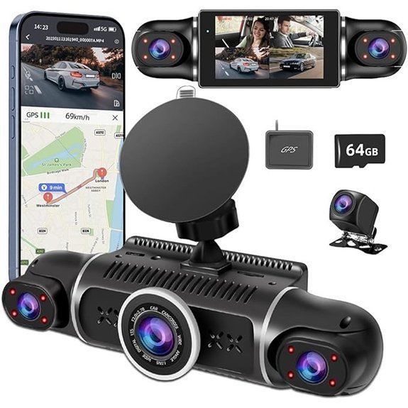 360° Dash Cam Front and Rear View FHD