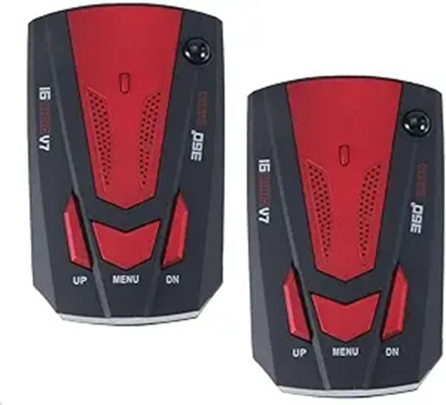 2PCS Radar Detectors with 1080p HD Webcam