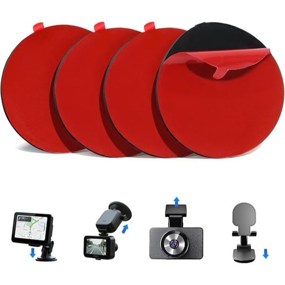 4Pcs Heavy Duty Dash Cam Adhesive Pads