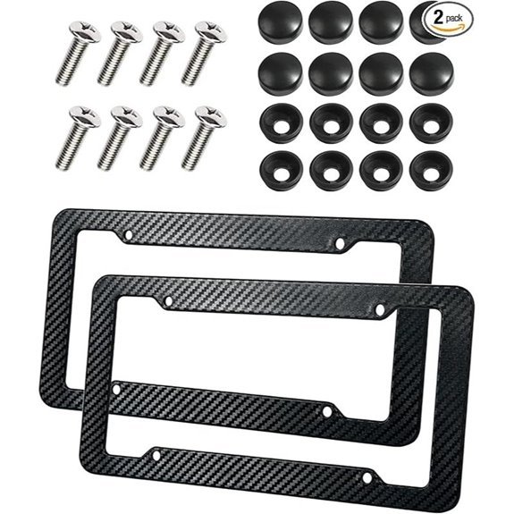 Carbon Fiber License Plate Frame (2 Packs)
