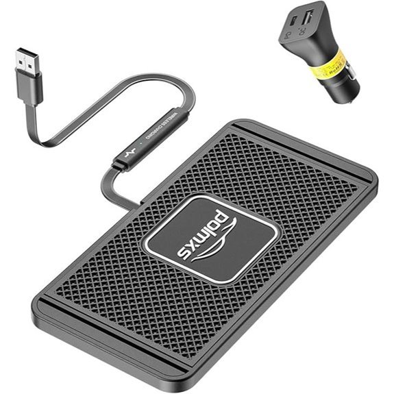 POLMXS 15W Fast Wireless Charger Car Charging Pad