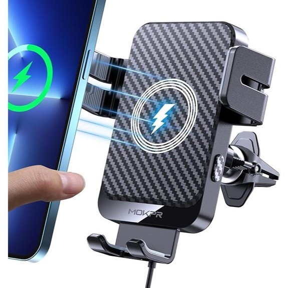 MOKPR 15W Fast Wireless Car Charger Phone Mount