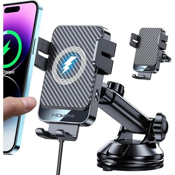 MOKPR 15W Fast Wireless Car Charger Mount