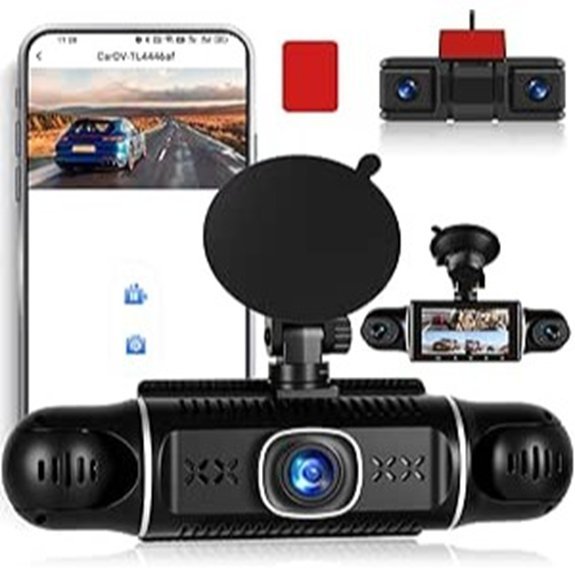 5-Channel 360° Dash Cam with WiFi and Night Vision