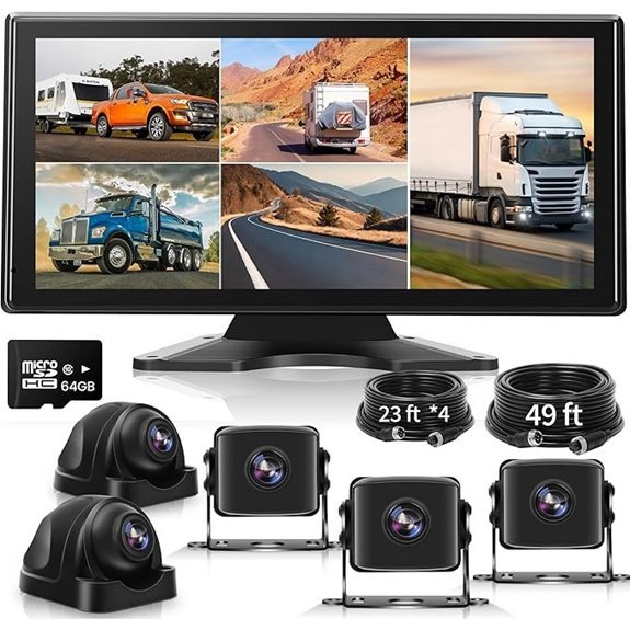 5 Channel Backup Camera System with 10.36 Monitor