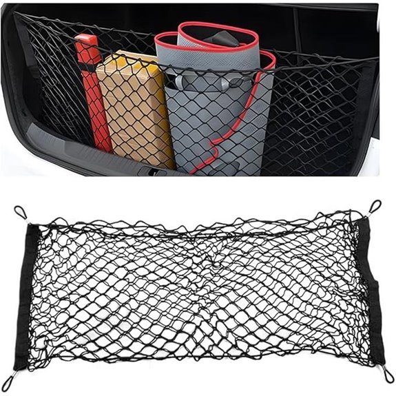 Stretchable Cargo Net for Car Trunk Organizer