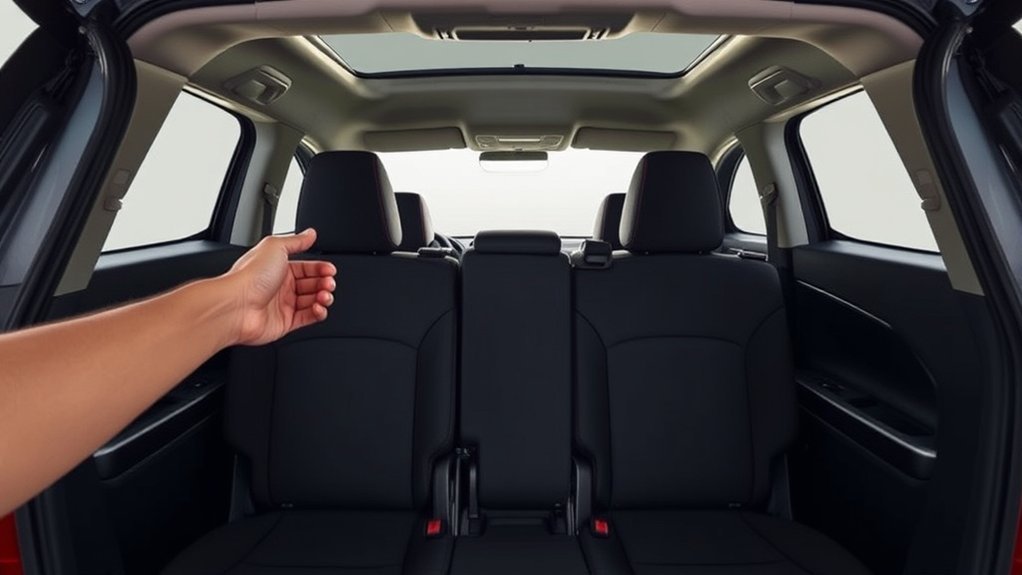 folding rav4 third row seats