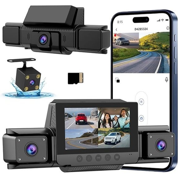 4-Channel 360° Dash Cam with APP Control