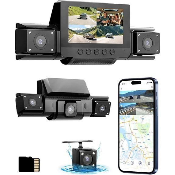 4-Channel 360° Dash Cam with GPS & WiFi