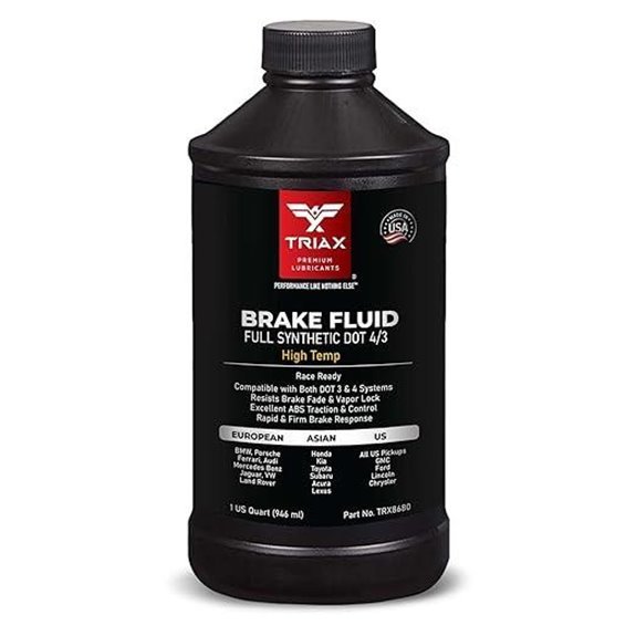 TRIAX Brake Fluid DOT 3&4 - Full Synthetic