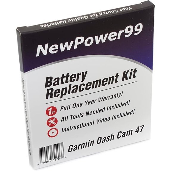 NewPower99 NP99sp Replacement Battery Kit for Garmin Dash Cam 47