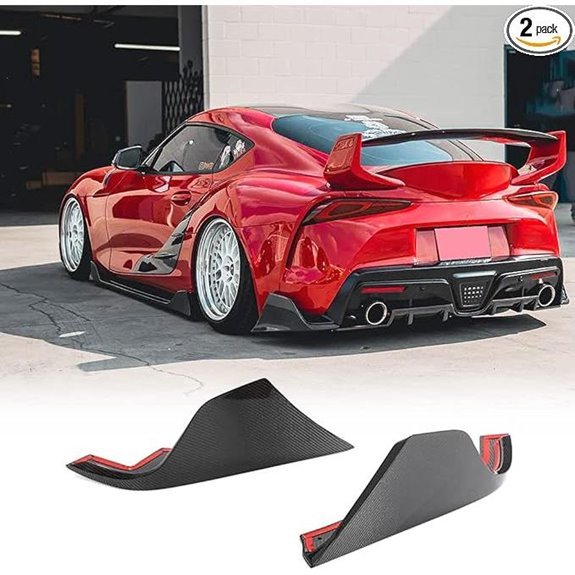 Real Carbon Fiber Rear Bumper Splitters for Toyota GR Supra