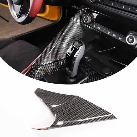 Real Carbon Fiber Gear Shift Panel Trim for Toyota Supra