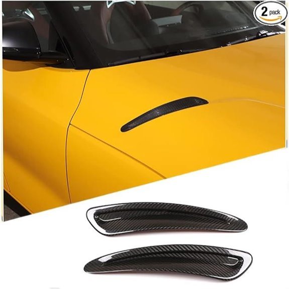 Real Carbon Fiber Hood Air Vent Trim for Toyota Supra
