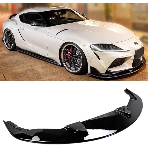 AG Style Gloss Black Front Bumper Lip Splitter Kit
