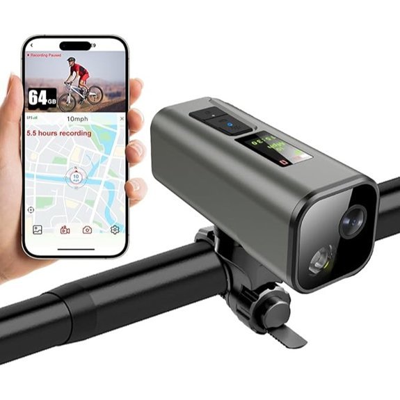 4K Action Camera with GPS Tracker and Bike Light