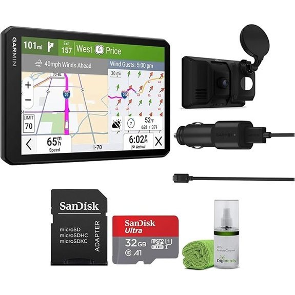 Garmin Dezl Cam OTR725 GPS Truck Navigator Bundle