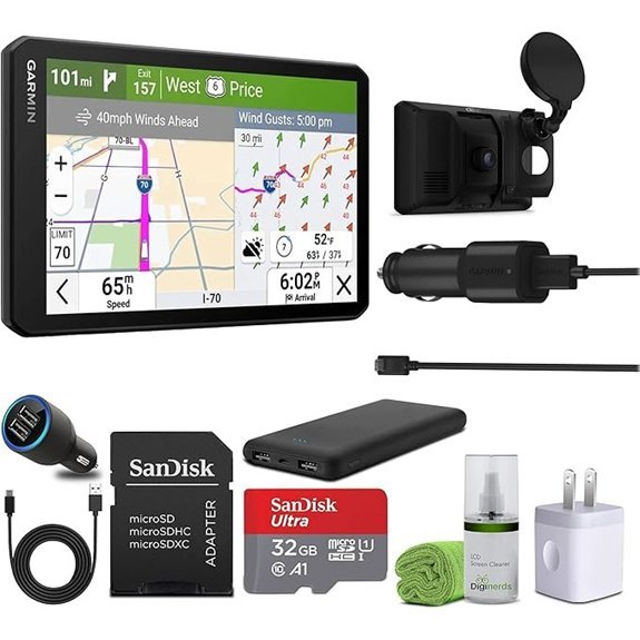 Garmin Dezl Cam OTR725 GPS Truck Navigator Bundle