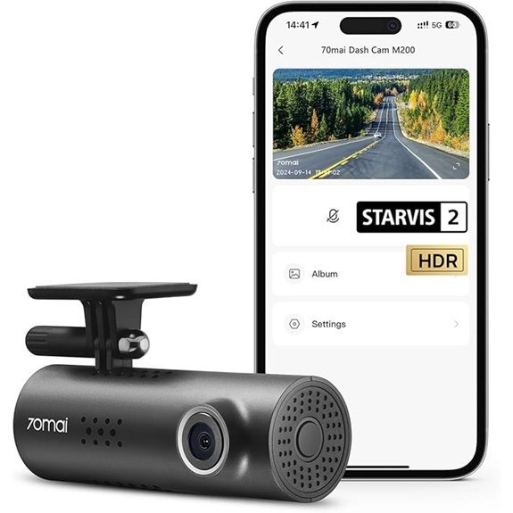 70mai Dash Cam M200 with HDR Night Vision