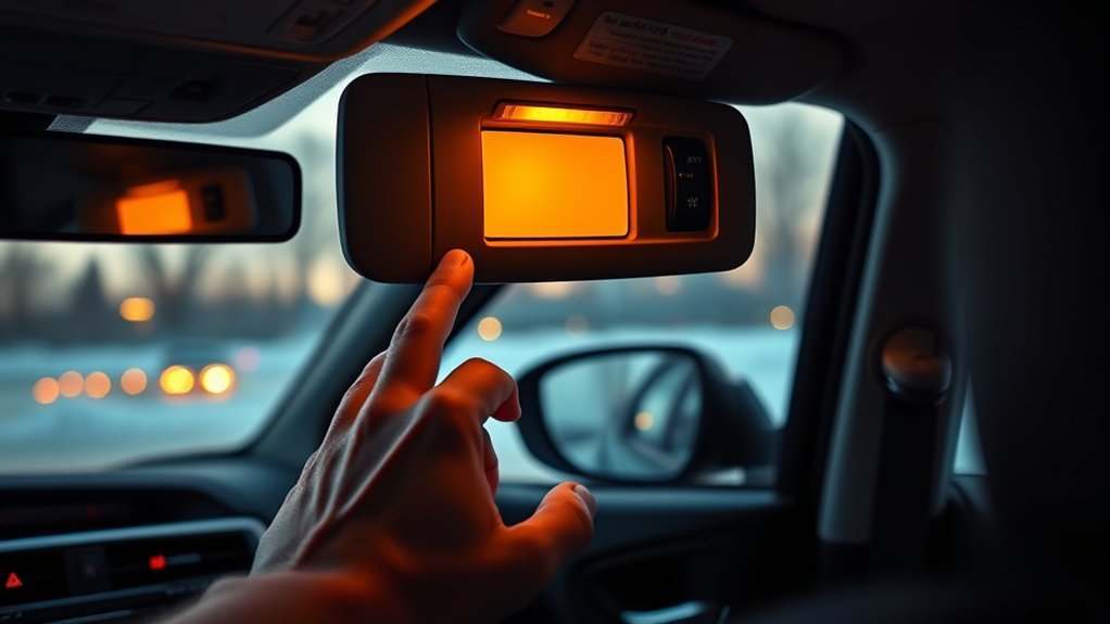 heated mirrors enhance visibility