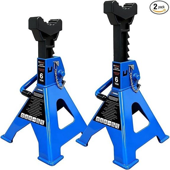 6 Ton Heavy Duty Jack Stands (1 Pair Blue)