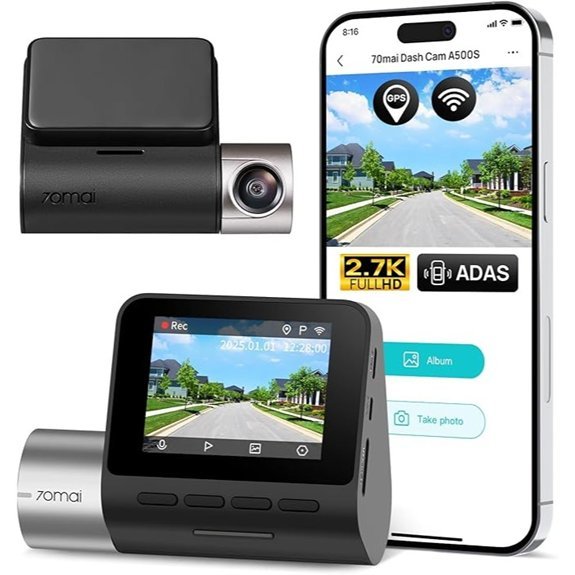 70mai A500S 2.7K Dash Cam with WiFi & GPS