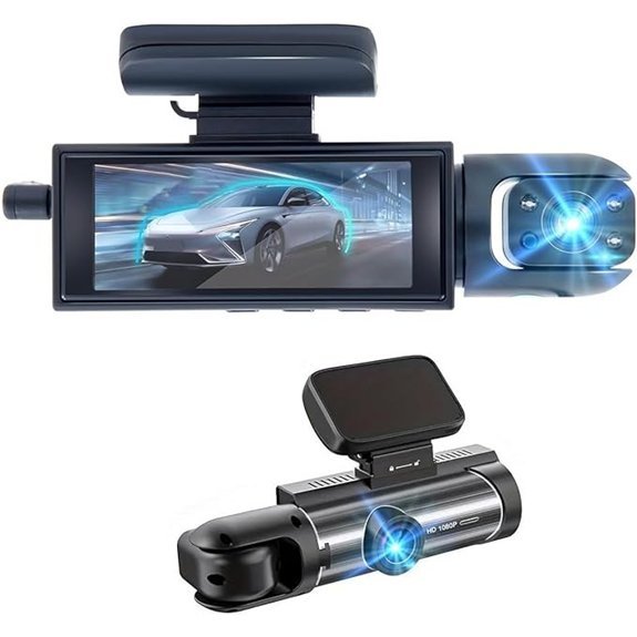 1080P Dual Front & Interior Dash Camera with Night Vision