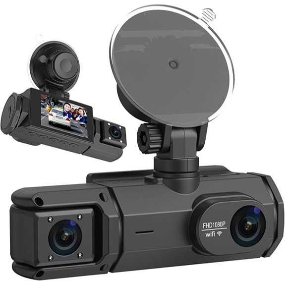 1080P Dual Dash Cam with WiFi and Night Vision