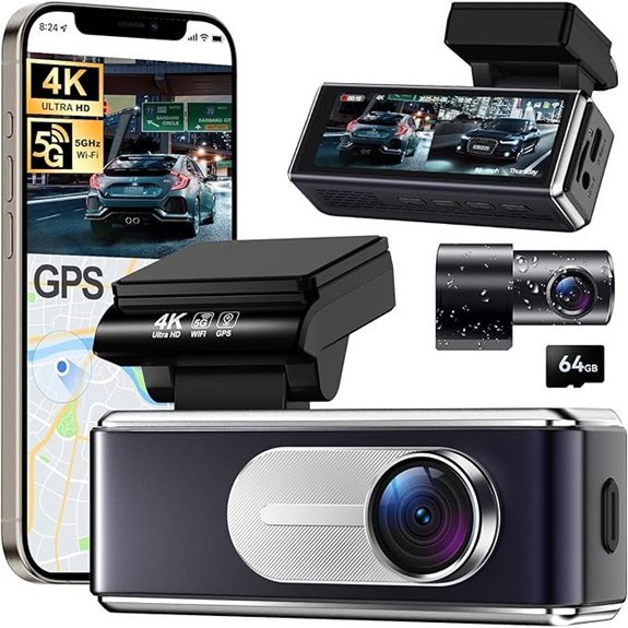 4K HD Dual Dash Camera with Built-in WiFi