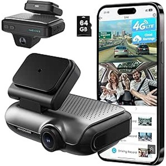 Dual 2K LTE Dash Cam with Live View