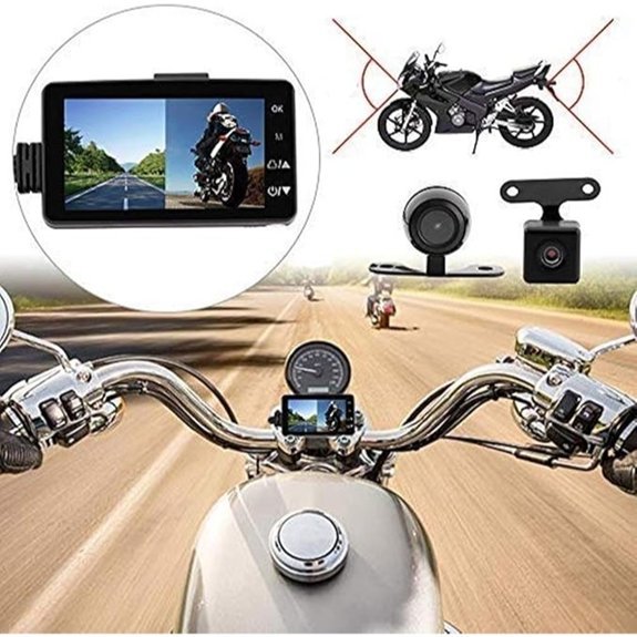 Motorcycle Dual 1080P Dash Cam with Night Vision
